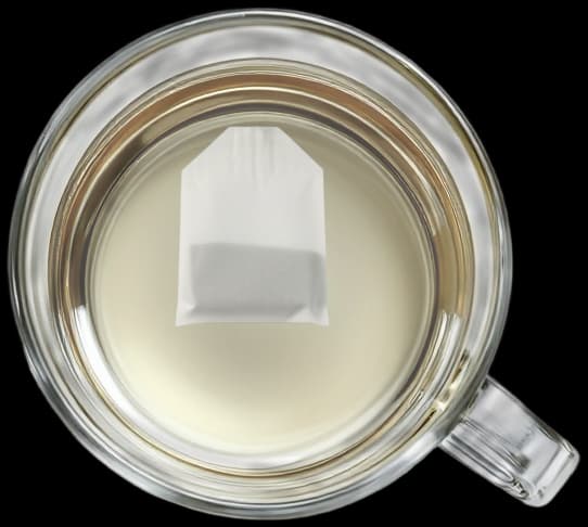 Top view of a tea cup